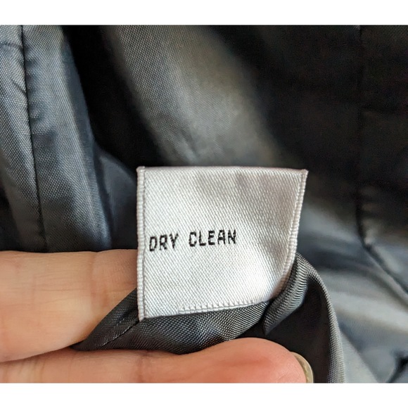 Talbots Vintage Gray Wool Button Up Belted Blazer Jacket, Size 8 - Picture 6 of 7